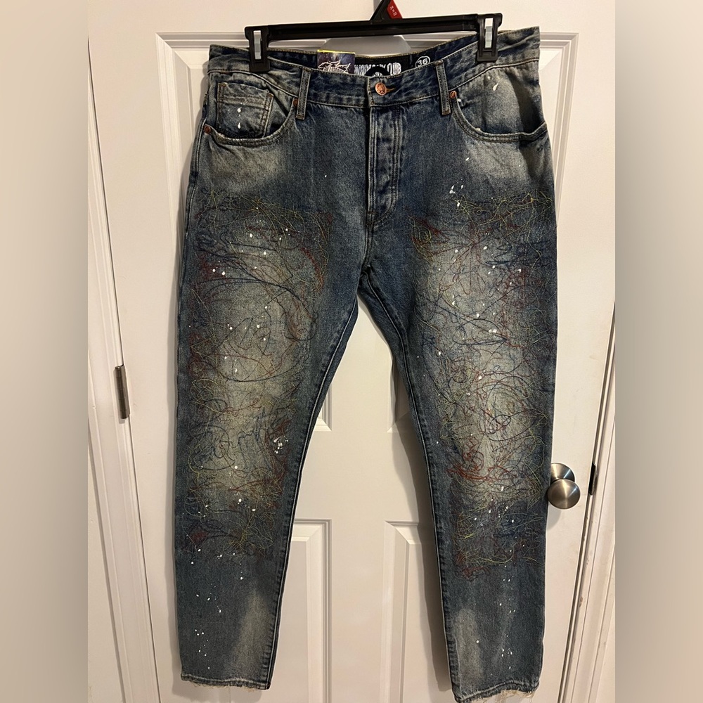 Jeans for men ,size 36 smart cut color blue